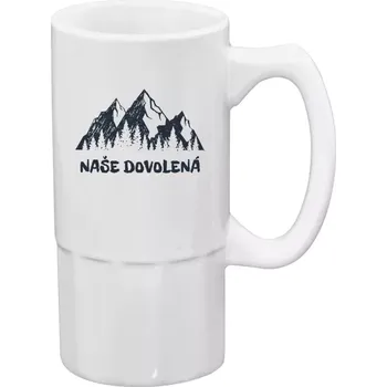 Sklenice Půllitr pro cestovatele - Naše dovolená - 500 ml
