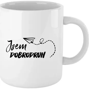 Hrnek 330 ml - bílý Jsem dobrodruh