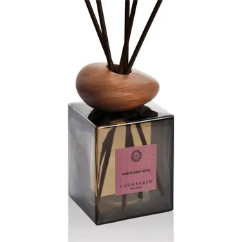Aroma difuzér Locherber Milano Difuzér s tyčinkami a dřevěným víčkem ve tvaru oblázku s vůní MADELEINE ROSE - 5000 ml LH440410