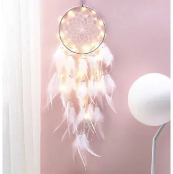 Lapač snů Něžný lapač snů s LED světýlky - kouzelná atmosféra