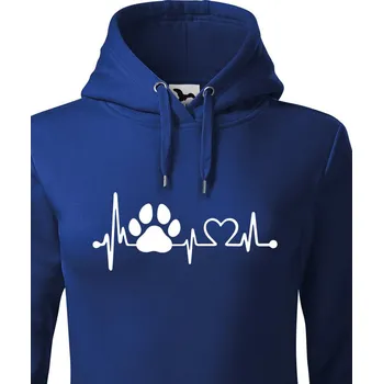 Dámská mikina Dámská mikina pro pejskařky Tep pejska, Barva Modrá, Velikost XL, Canvas Dámská mikina Bezvatriko.cz 0360