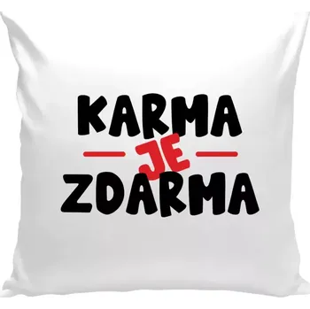 Polštář Polštář bílý 40x40 cm Karma je zdarma