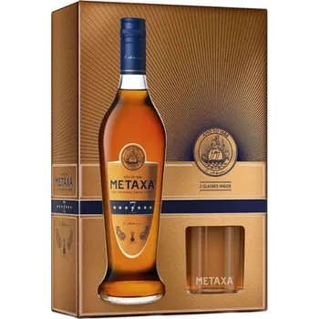 Brandy Metaxa 7* 40% 0,7l + 2 skleničky