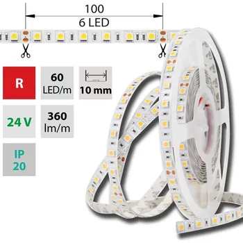 LED páska MCLED Pásek LED SMD5050 R, 60LED/m, 14,4W/m, 360lm/m, IP20, DC 24V, 10mm, 50m ML-126.595.60.2