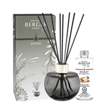Aroma difuzér MAISON BERGER PARIS Maison Berger – Vonný difuzér Holly s vůní Amber Powder, Mechově Šedý, 180ml