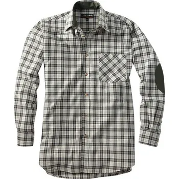 Pánská košile Scheibler Flanelová košile HEMD - 41-42 / Tm. olivová