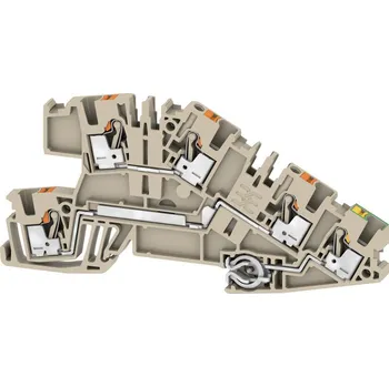 Rozvaděč WEIDMÜLLER Svorka AITB 2.5 BB L-L-PE 2.5 mm², 250 V, 24 A, Počet připojení: 5, Počet úrovní: 3, tmavě béžová 2668930000