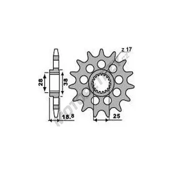 Řetězová sada pro motocykl Řetězové kolečko BMW F 800 R rok 19-20