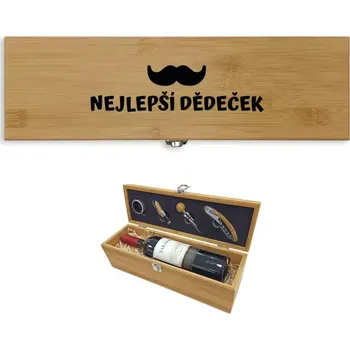Dárková krabička Dárková sada na víno Nejlepší dědeček