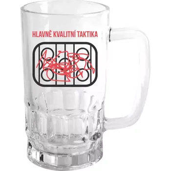 Sklenice Hokejový půllitr - Hlavně kvalitní taktika - čirý