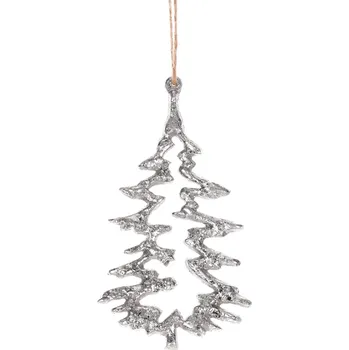 Vánoční dekorace Autronic Strom kovový, stříbrný UM0900 SIL