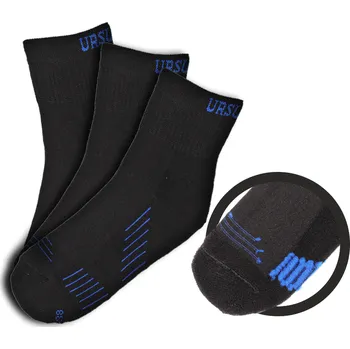 Pánské ponožky Hřejivé podpletené ponožky se stříbrem modré 3 páry Velikost: 39/41