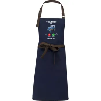 Kuchyňská zástěra Zástěra Kariban Vintage Traktor volá... musím jít!