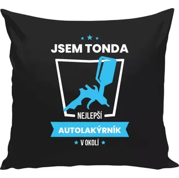 Polštář Polštář černý 40x40 cm Nejlepší v okolí - autolakýrník