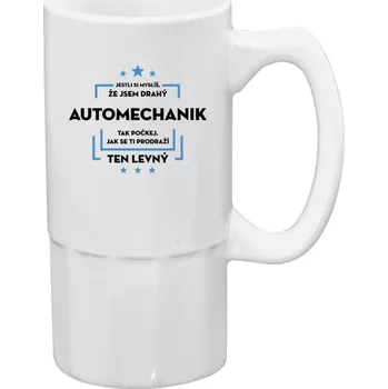 Sklenice Půllitr pro automechaniky - Jestli si myslíš, že jsem drahý - automechanik - 500 ml