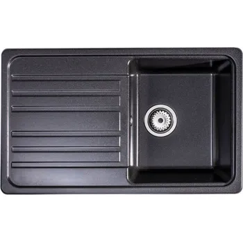 Granitový dřez Granitový dřez Granisil Bairo 755.0 oboustranný Black metallic