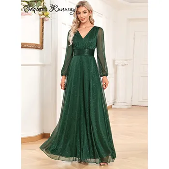 Dámské šaty Dámské svatební šaty levně Sequins SF673 Barva: Zelená, Velikost: L