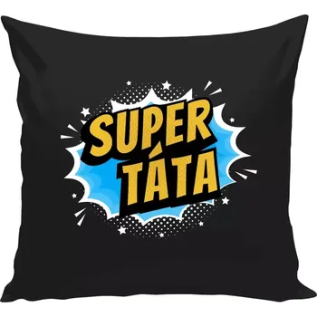 Polštář Polštář černý 40x40 cm Supertáta - bublina