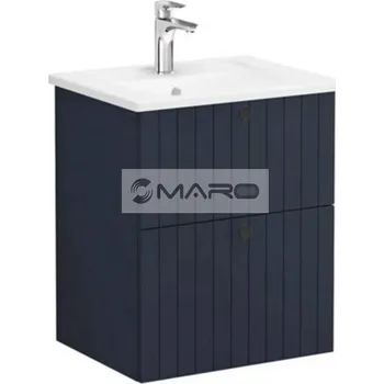 Koupelnový nábytek VitrA Root Groove Skříňka se 2 zásuvkami s umyvadlem 60 x 47 cm, závěsná, tmavě modrá matná, 69413