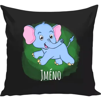 Polštář Polštář černý 40x40 cm Sloník