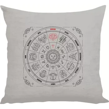 Polštář Polštář lněný 40x40 cm Zvěrokruh - Beran