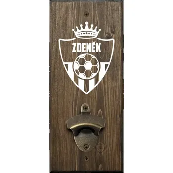 Otvírák Nástěnný otvírák Fotbalový znak s korunkou
