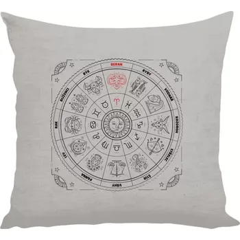 Polštář Polštář lněný 40x40 cm Zvěrokruh - Vodnář