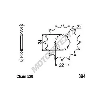Řetězová sada pro motocykl Řetězové kolečko APRILIA 125 RX/R rok 90-93