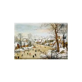 Dekorativní magnet Plumeria Plu - Magnetka Pieter Bruegel the elder, Winter Landscape - 8x5,5 cm