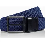 PORSCHE DESIGN Casual Pin Buckle Chino Belt Módní ležérní pásek se sponou denim modrý šířka 4 cm (Tkaný chino pásek Porsche Design s exkluzivní sponou v matném titanovém vzhledu)