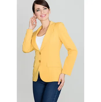 Dámská softshellová bunda Jednoduchá klasické sako K013 LENITIF Barva: Žlutá, Velikost: XL