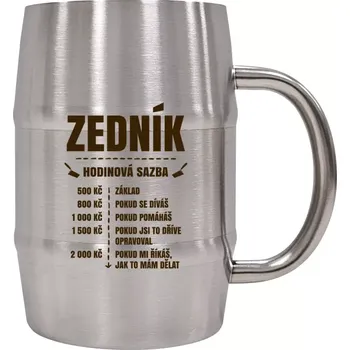 Sklenice Nerezový chladicí půllitr Hodinová sazba - zedník