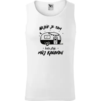 Pánské tílko Pánské tílko Malfini Core Nejlíp je tam, kde stojí můj karavan