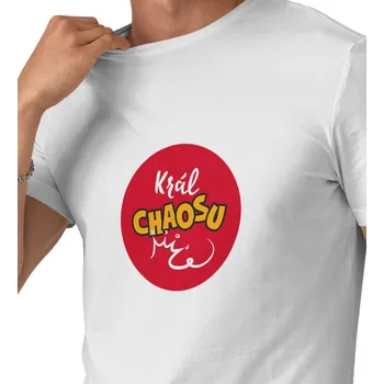 Pánské triko bílé - Král chaosu 3XL