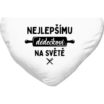 Polštář Polštář srdce 40x35 cm Nejlepšímu dědečkovi na světě - váleček