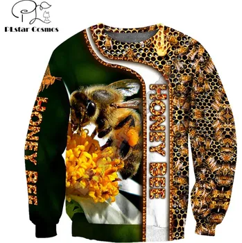 Pánská mikina Mikina s 3D potiskem včela a med BeeKeeper včelář Velikost: 3XL, Barva (Varianta): Mikina