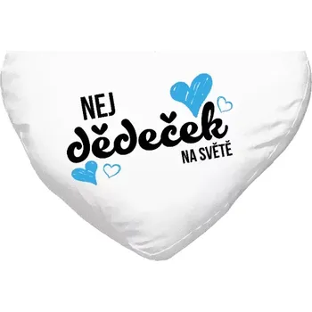 Polštář Polštář srdce 40x35 cm Nej dědeček na světě