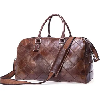 Sportovní taška Cestovní velký taška z pravé kůže unisex Barva (Varianta): Kávová