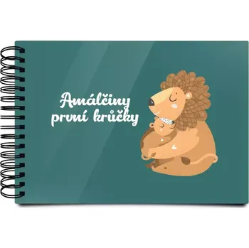 Fotokniha Plexi album s kroužkovou vazbou První krůčky se jménem - lvíčci