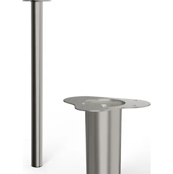 Nábytkové kování Stabilit Nábytková noha, ø 60 × 900 mm, ocel, broušený nikl, 75 kg 50356