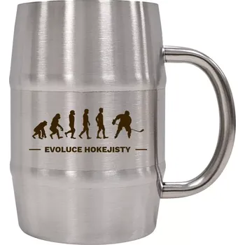 Sklenice Nerezový chladicí půllitr Evoluce - hokejista