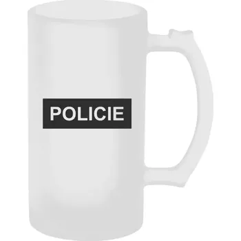 Sklenice Půllitr s povoláním - Policie - matný