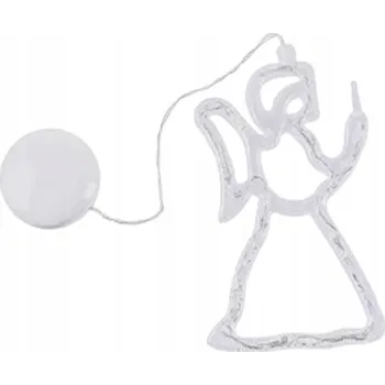 Vánoční dekorace Vánoční světelná závěsná dekorace do okna, studená bílá, různé motivy na výběr Motiv: Anděl