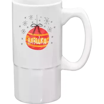 Sklenice Půllitr pro babičku - Vánoční ozdoba - babička - 500 ml