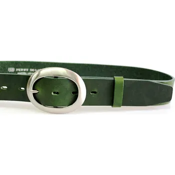 Opasek PENNY BELTS Dámský kožený opasek EXKLUZIV 118-R31 zelený - 90 cm