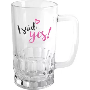 Sklenice Půllitr skleněný I said yes!