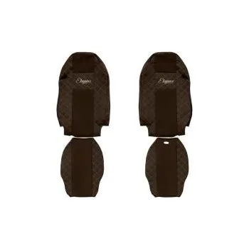 Sada potahů sedaček (sedadel) pro MERCEDES ACTROS MP2 (integrovaná hlavová opěrka) hnědá 20609