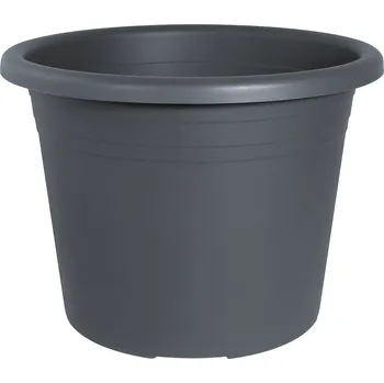 Květináč Geli Cylindro Květináč, ø 50 cm, 36,5 cm, plast, antracit 64105038