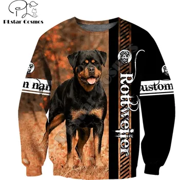 Pánská mikina Mikina s kapucí a bez 3D potisk pes Rottweiler Velikost: XS, Barva (Varianta): Mikina