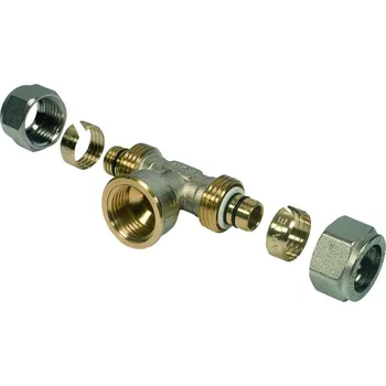 Fitinka Fornara Svěrný T-kus, 26 mm × vnitřní G1" × 26 mm, svěrný spoj STF 26X1X26